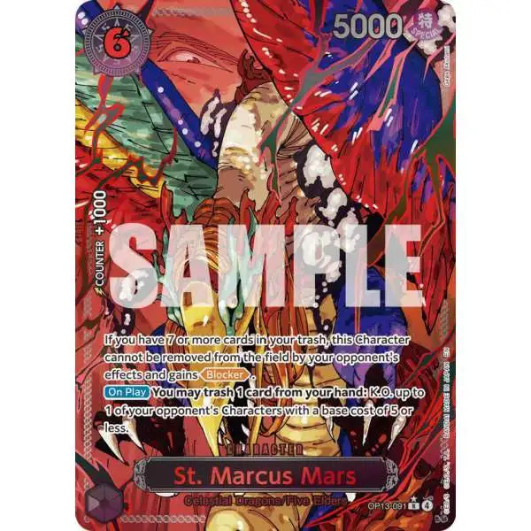 One Piece Trading Card Game Carrying On His Will Rare St. Marcus Mars OP13-091 [Parallel]