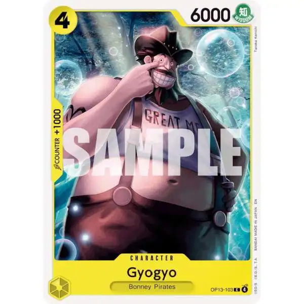 One Piece Trading Card Game Carrying On His Will Common Gyogyo OP13-103