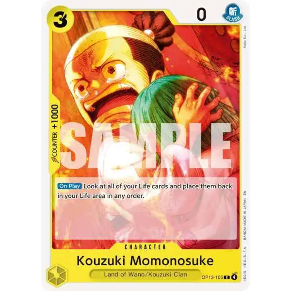 One Piece Trading Card Game Carrying On His Will Common Kouzuki Momonosuke OP13-105
