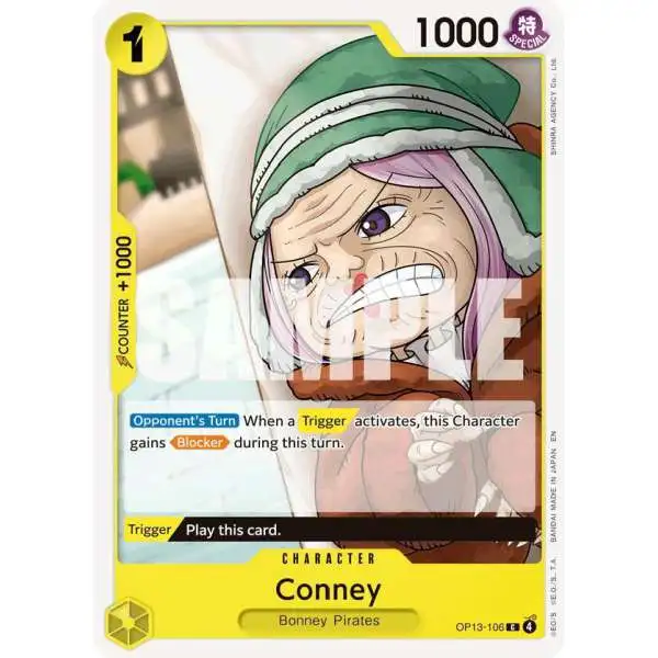 One Piece Trading Card Game Carrying On His Will Common Conney OP13-106