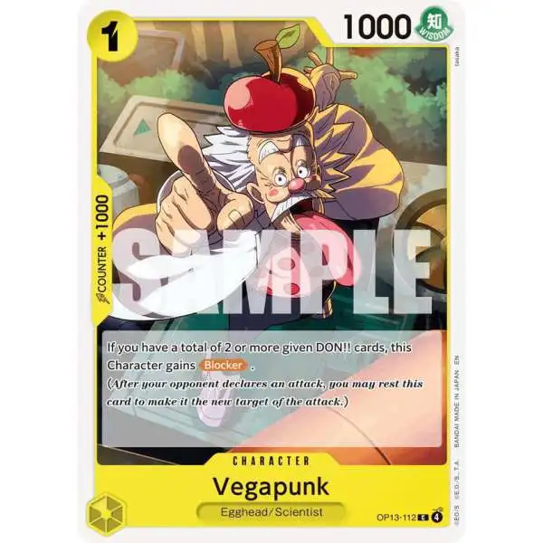 One Piece Trading Card Game Carrying On His Will Common Vegapunk OP13-112