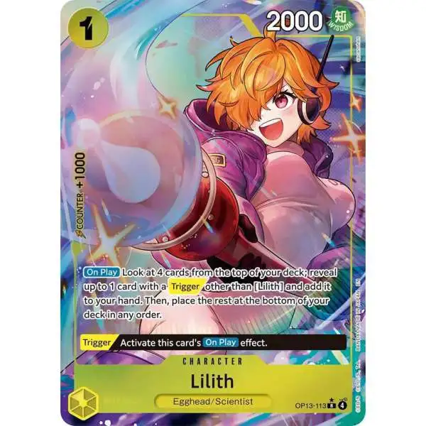 One Piece Trading Card Game Carrying On His Will Rare Lilith OP13-113 [Alternate Art]