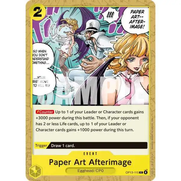 One Piece Trading Card Game Carrying On His Will Common Paper Art Afterimage OP13-115