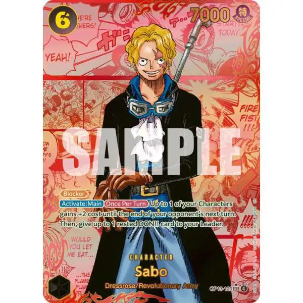 One Piece Trading Card Game Carrying On His Will Sabo OP13-120 [3rd Anniversary]