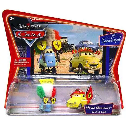 Disney / Pixar Cars Supercharged Movie Moments Luigi & Guido in Ferrari Gear Diecast Car 2-Pack