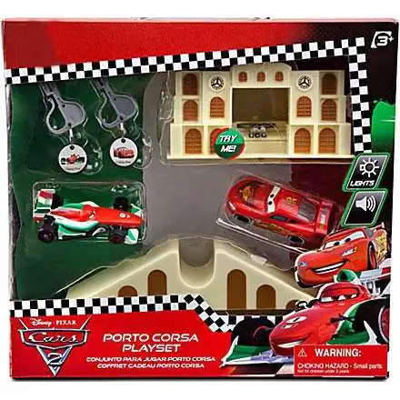 Disney / Pixar Cars Cars 2 Key Chargers Porto Corsa Exclusive Keychargers Playset