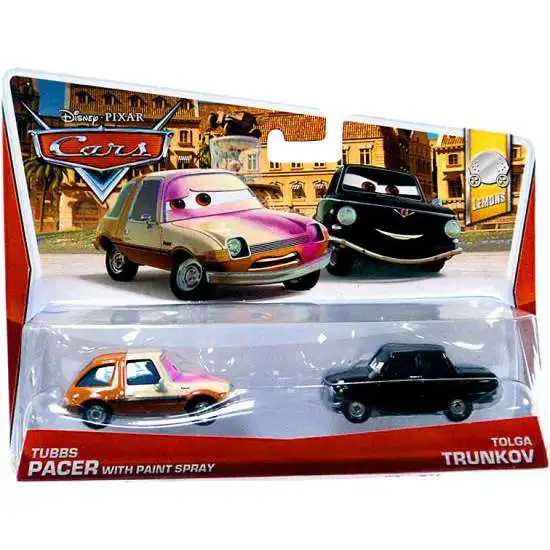 Disney / Pixar Cars Lemons Tubbs Pacer with Paint Spray & Tolga Trunkov Diecast Car 2-Pack #7