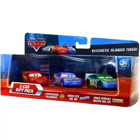 Disney / Pixar Cars Synthetic Rubber Tires 3-Car Gift Pack Exclusive Diecast Car Set