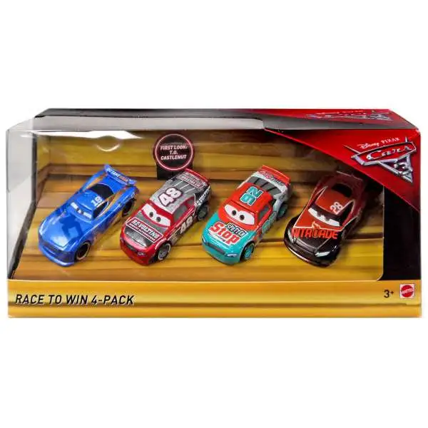 Disney / Pixar Cars Cars 3 Race to Win Exclusive Diecast Car 4-Pack [T.G. Castlenut, Murray Clutchburn, Danny Swervez & Tim Treadless]