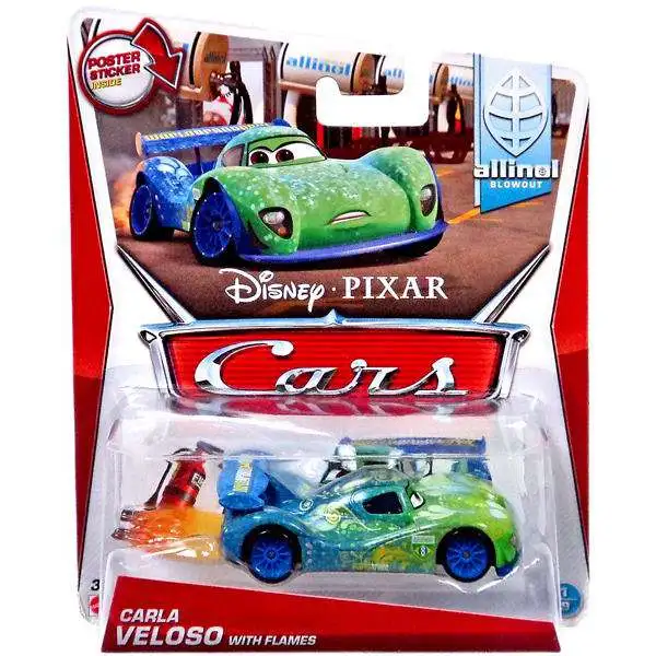 Disney / Pixar Cars Mainline Carla Veloso with Flames Diecast Car #1 of 9
