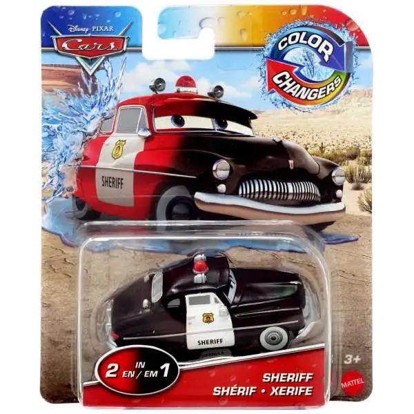 Disney / Pixar Cars Cars 3 Color Changers Sheriff Diecast Car [Black / Red]
