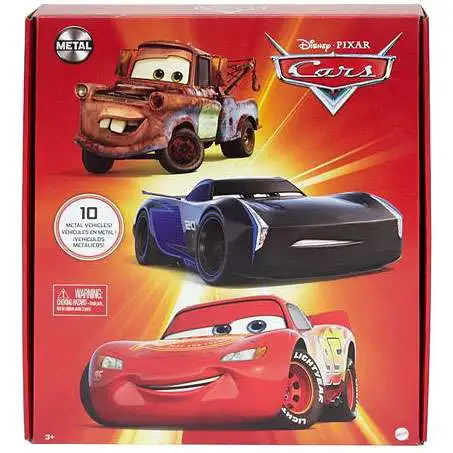 Disney / Pixar Cars 2021 Diecast Car 10-Pack [Lightning McQueen, Jackson Storm, Sally, Mater, Luigi, Guido & More!]