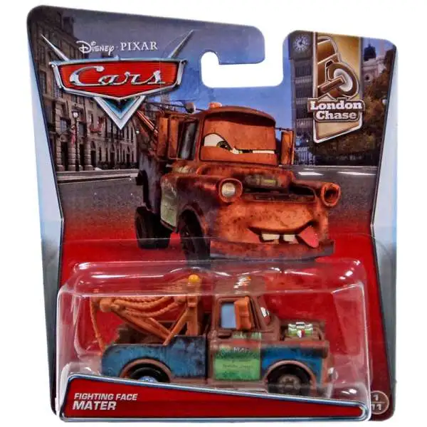 Disney / Pixar Cars London Chase Fighting Face Mater Diecast Car #1/11