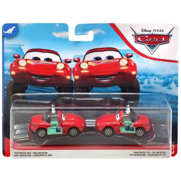 Disney Pixar Cars Dinoco 400 Waitress Mia Waitress Tia 155 Diecast
