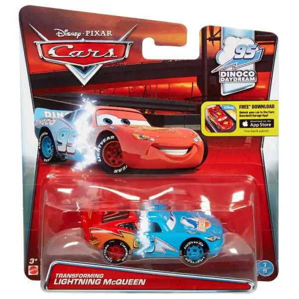 Disney / Pixar Cars Dinoco Daydream Transforming Lightning McQueen Diecast Car #1/9