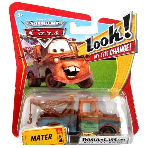Disney / Pixar Cars The World of Cars Lenticular Eyes Series 1 Mater Diecast Car [Damaged Package]