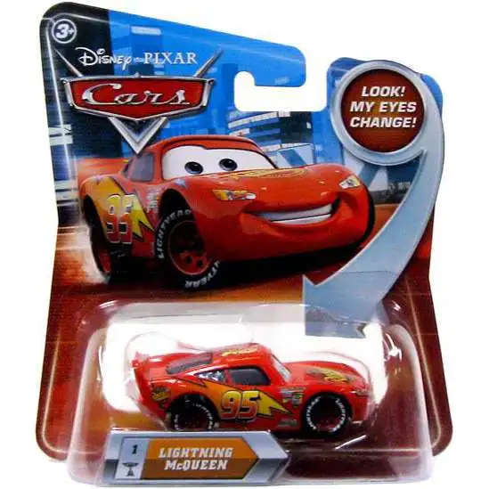 Disney / Pixar Cars Lenticular Eyes Series 2 Lightning McQueen Diecast Car [Damaged Package]