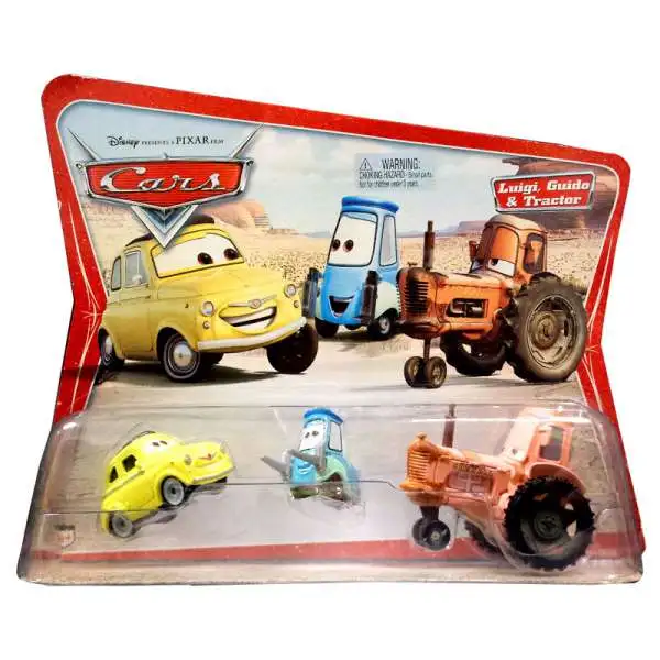 Disney / Pixar Cars Series 1 Luigi, Guido & Tractor Diecast Car 3-Pack