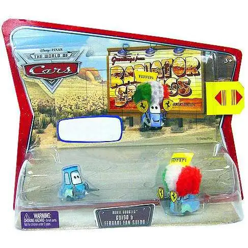 Disney / Pixar Cars The World of Cars Mini Adventures Radiator Springs Fire  Department Plastic Car 2-Pack [Guido & Red]