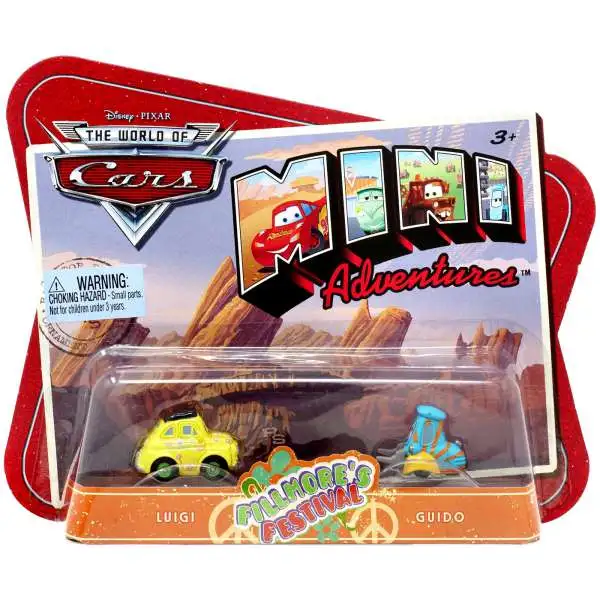 Disney / Pixar Cars The World of Cars Mini Adventures Fillmore's Festival Plastic Car 2-Pack [Luigi & Guido]