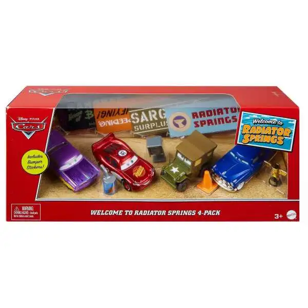 Disney / Pixar Cars Cars 3 Welcome to Radiator Springs Exclusive Diecast Car 4-Pack [Lightning McQueen, Doc Hudson, Ramone & Sarge]