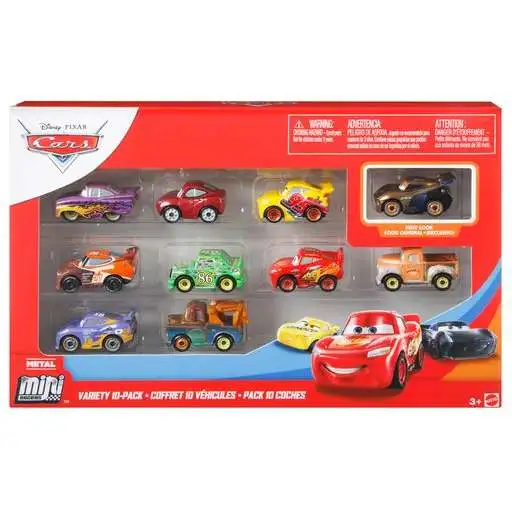  Mattel Disney Pixar Cars Die-Cast Mini Racers 10-Pack