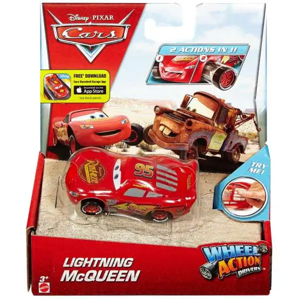 Disney / Pixar Cars Wheel Action Drivers Lightning McQueen Diecast Car