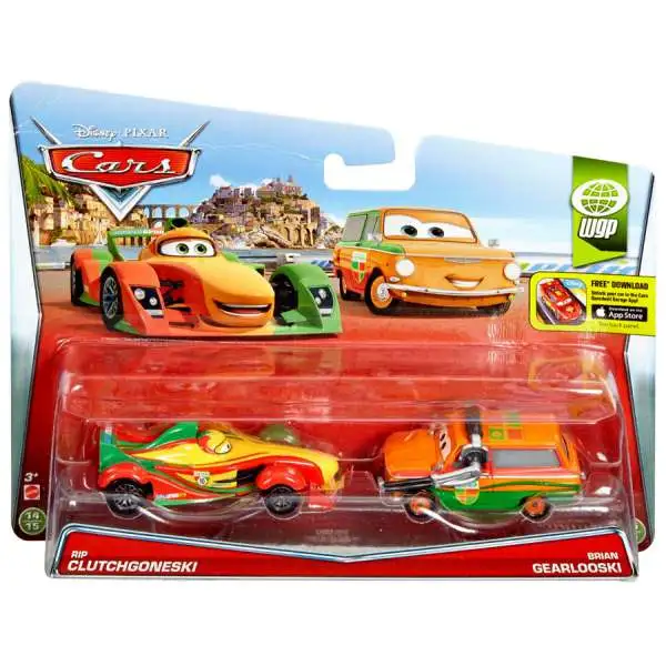 Disney / Pixar Cars WGP Rip Clutchgoneski & Brian Gearlooski Diecast Car 2-Pack #14/15 & 15/15