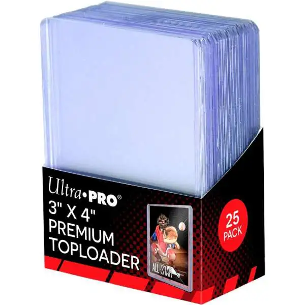 Ultra Pro Card Supplies 3" X 4" PREMIUM Toploader [25 Count, Holds 35pt Cards]