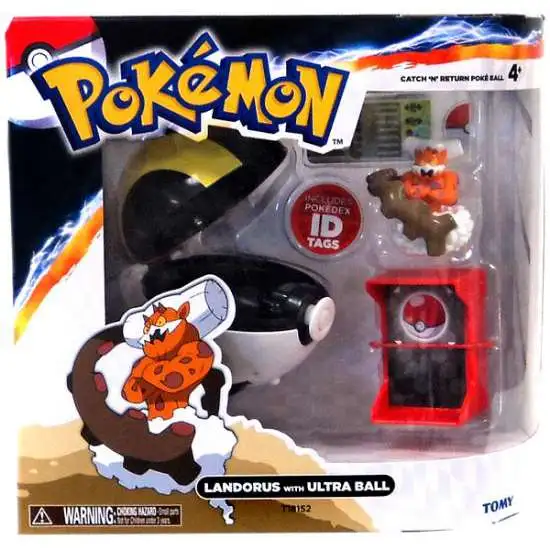 Pokemon Catch n Return Pokeball Landorus with Ultra Ball Figure Set [Damaged Package]