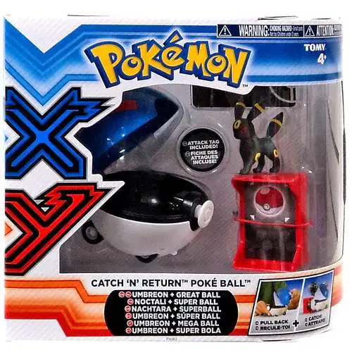 Pokemon Catch n Return Pokeball Umbreon & Great Ball Figure Set