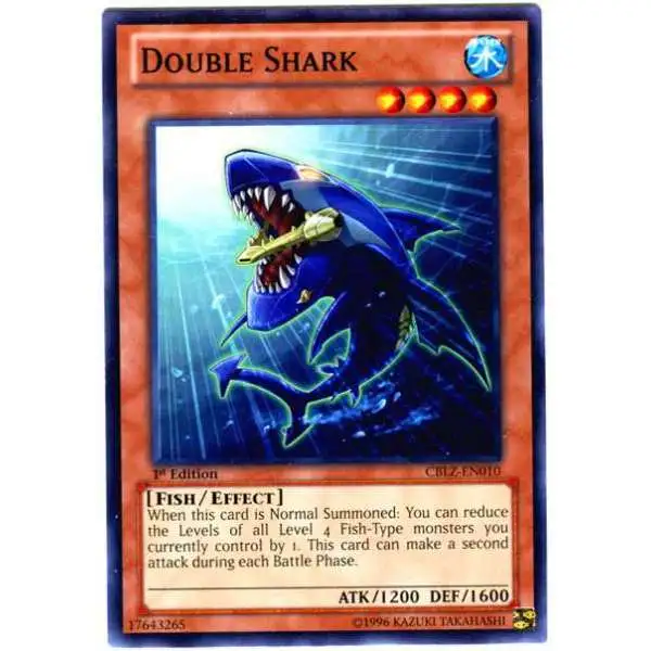 YuGiOh Trading Card Game Cosmo Blazer Common Double Shark CBLZ-EN010