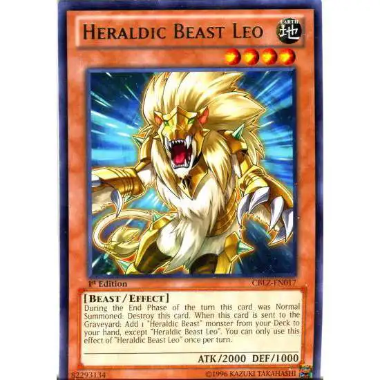 YuGiOh Trading Card Game Cosmo Blazer Rare Heraldic Beast Leo CBLZ-EN017