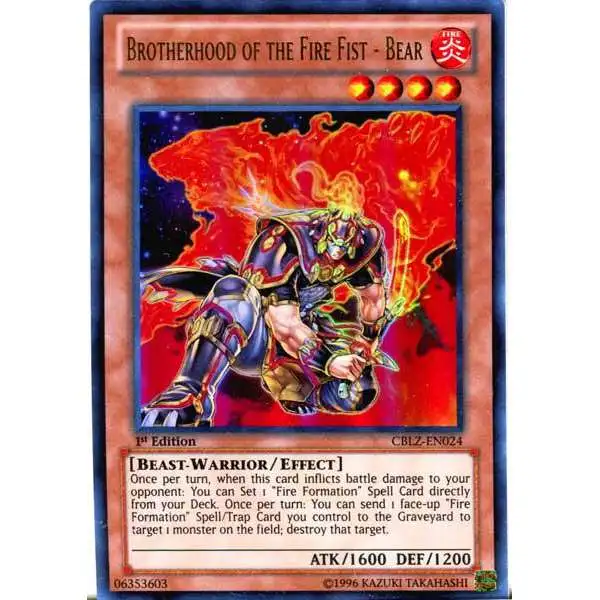 YuGiOh Trading Card Game Cosmo Blazer Ultra Rare Brotherhood of the Fire Fist - Bear CBLZ-EN024