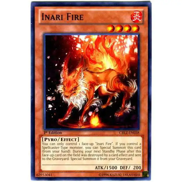 YuGiOh Trading Card Game Cosmo Blazer Common Inari Fire CBLZ-EN038