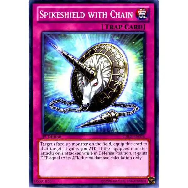 YuGiOh Trading Card Game Cosmo Blazer Common Spikeshield with Chain CBLZ-EN076