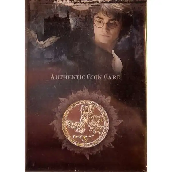 Harry Potter and The Goblet of Fire Embedded Gold Standard Coin Authentic Coin Single Card CC2