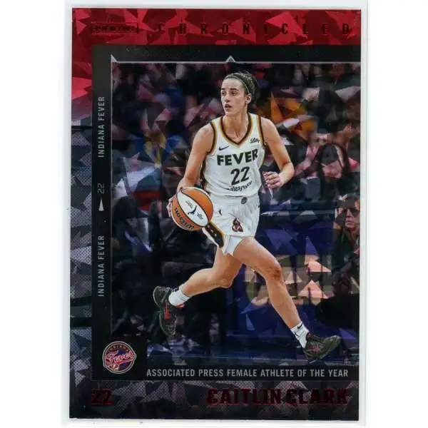 WNBA 2025 Panini Caitlin Clark Chronicled Single Card Red Cracked