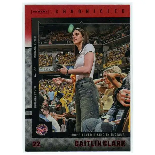 WNBA 2025 Panini Caitlin Clark Chronicled Red Holo Caitlin Clark #56