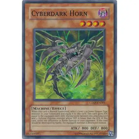 YuGiOh GX Trading Card Game Cyberdark Impact Super Rare Cyberdark Horn CDIP-EN001
