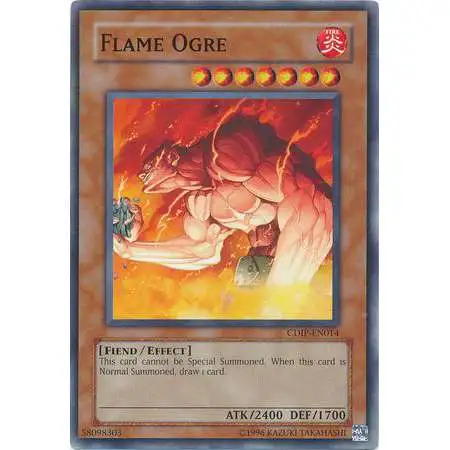 YuGiOh GX Trading Card Game Cyberdark Impact Common Flame Ogre CDIP-EN014
