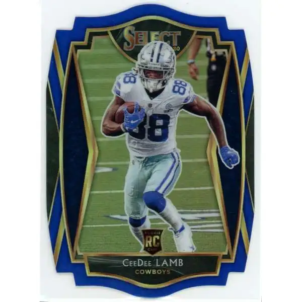 NFL 2020 Select Football Blue Prizm Die-Cut CeeDee Lamb #157 [Rookie]