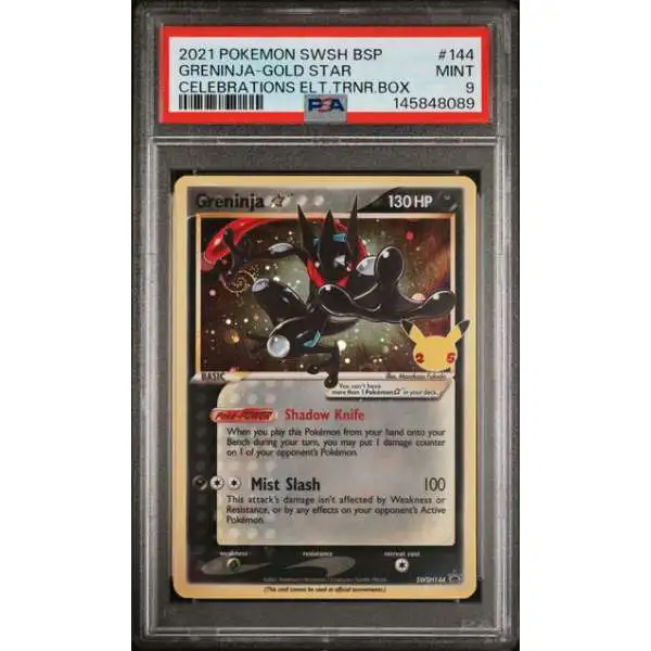 Pokemon Celebrations Holo Rare Greninja Gold Star #25 [PSA 9]