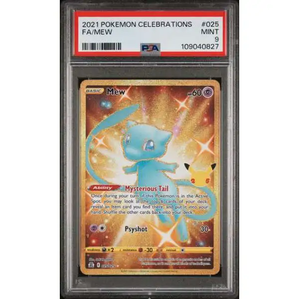 2021 mew pokemon card CGC 9.5 Gem Mint Gold 025/025 [P] Energy Mix Search your deck for an Energy card and attach it to 1 of your Fusion Strike Pokmon CGC 10 PRISTINE Japanese Pokemon