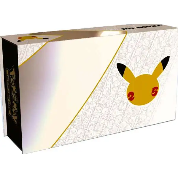 Pokemon Celebrations Ultra Premium Collection Box [17 Celebrations Booster Packs + 8 Additional Booster Packs, 2 Metal Cards, Pin, Coin & More]