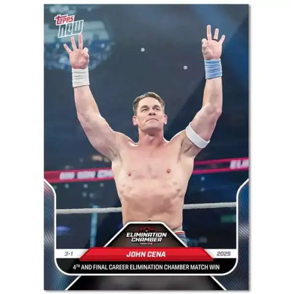 WWE Wrestling 2025 Topps Now Elimination Chamber John Cena #25