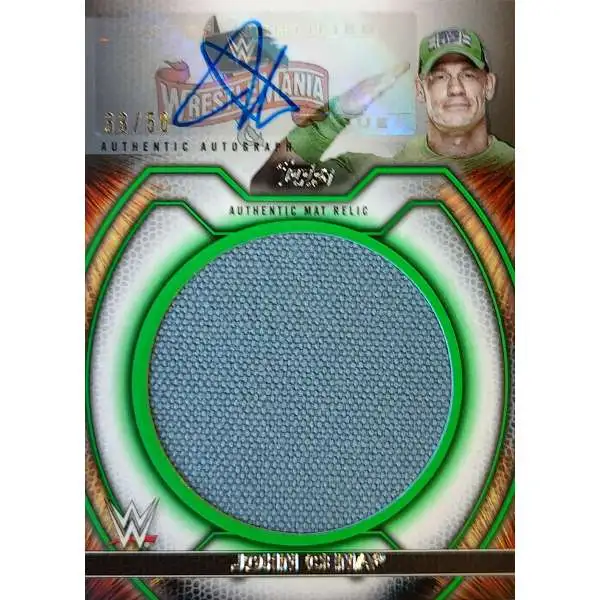 WWE Topps 2021 Undisputed John Cena Green 33/50 Autographed Single Card M-JC [Mat Relic]