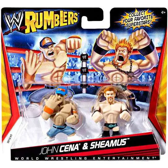 WWE Wrestling Rumblers Series 1 John Cena [Blue Hat] & Sheamus Mini Figure 2-Pack