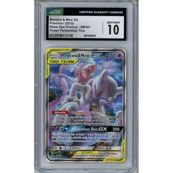 Pokemon Trading Card Game Promo Cards Promo Mewtwo & Mew GX [CGC 10]
