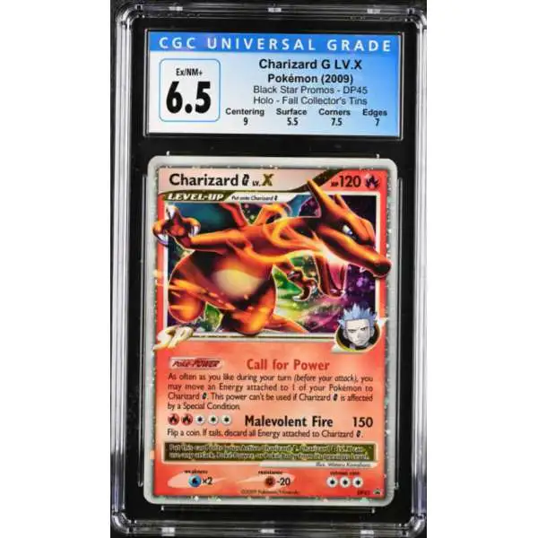 2009 Pokemon Diamond & Pearl Charizard G LV. X DP45 Black Star Promo PSA 8